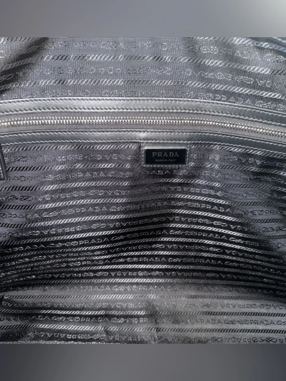 Prada Brown Saffiano Leather Duffle Bag